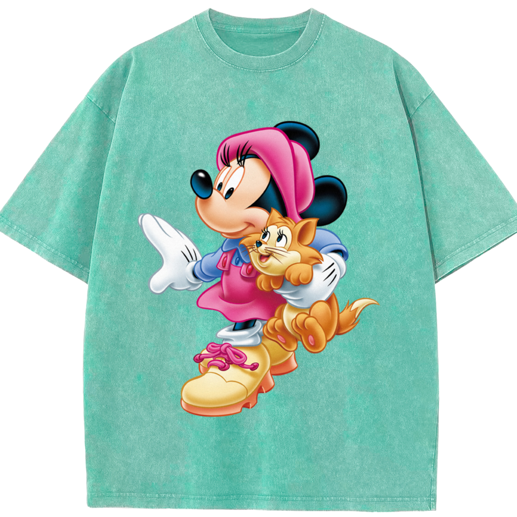 （画像用） ミッキーマウス Mickey Mouse 綿100% ヴィンテージ風 半袖Tシャツ（フロントプリント）